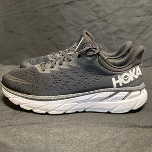 Hoka Men's Charcoal and White Athletic Shoes